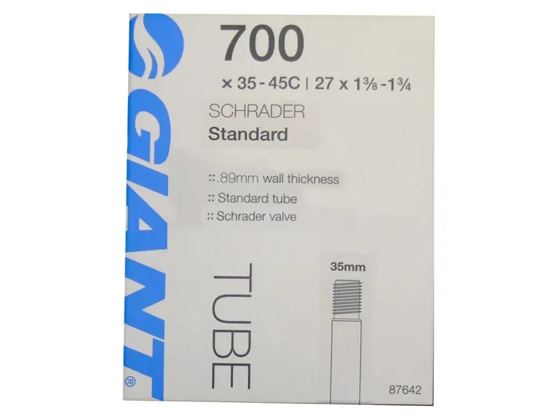 Giant Schrader Standard Tube/Valve in White-1