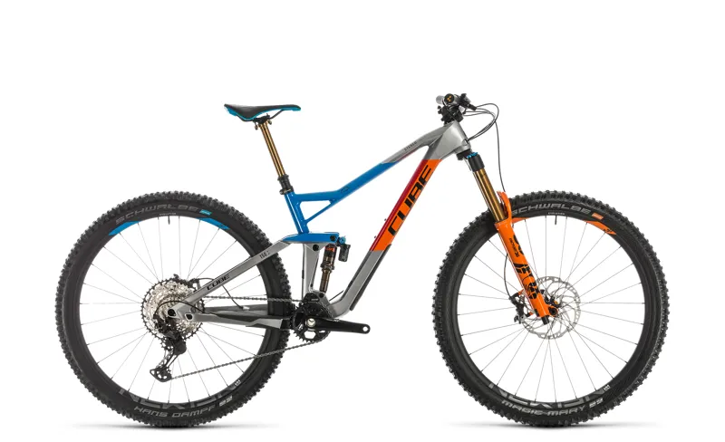 2020 Cube Stereo 150 c:62 Sl 29 Action Carbon FS Mountain Bike in Grey