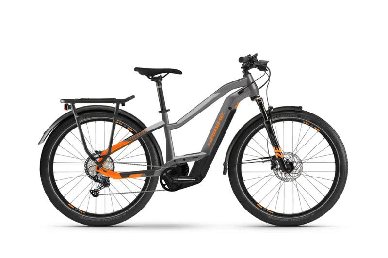 2021 Haibike Trekking 10 Lowstandover Electric Hybrid Bike in Grey