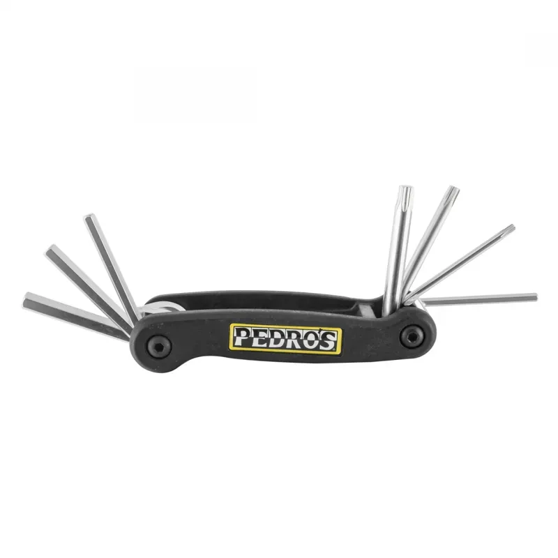 Pedro's 7-function Folding Hex Wrench Tool in Black
