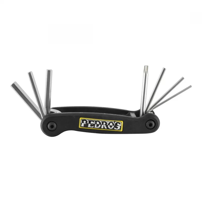 Pedro's 8-function Folding Hex Wrench Tool in Black