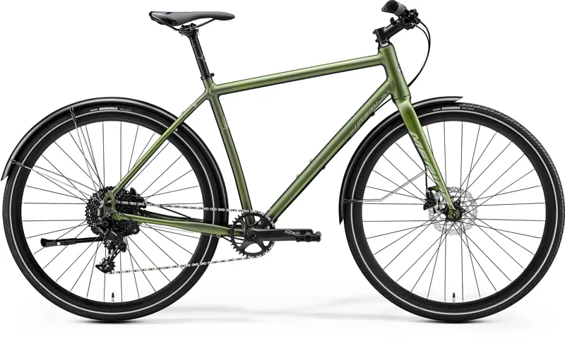 2020 Merida Crossway Urban 300 Hybrid Bike in Green