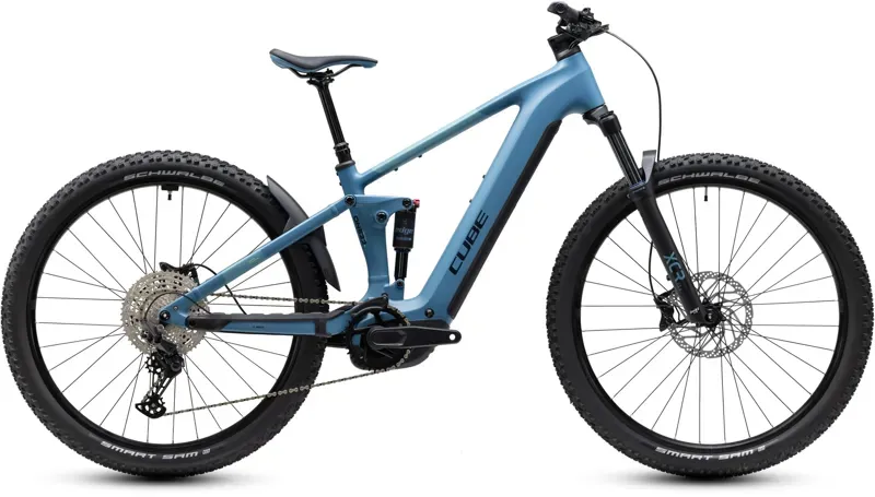 Cube Stereo Hybrid ONE22 Pro 800 eMountain Bike in Blue Sapphire/Blue