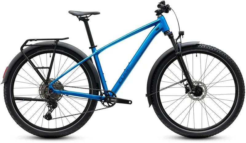Cube Aim Pro FE Mountain Bike in Topas Blue/Blue