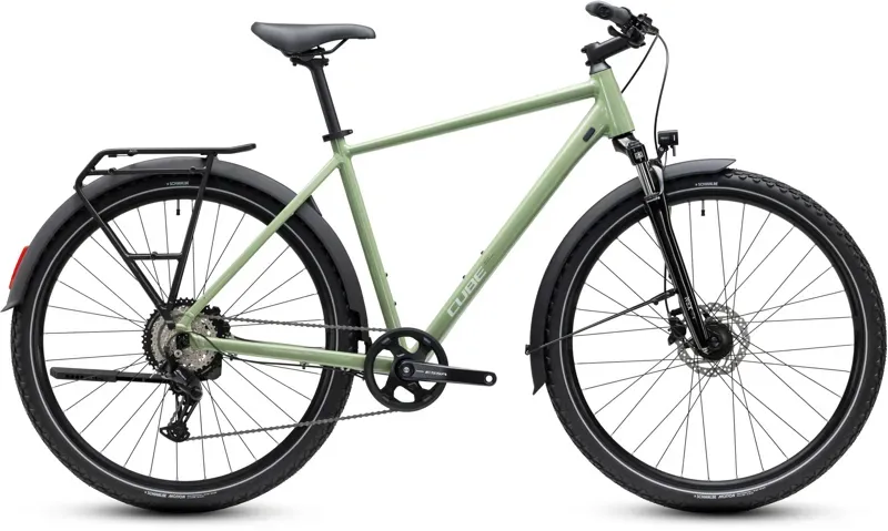Cube Nature ONE FE Hybrid Bike in Almond Green/Green
